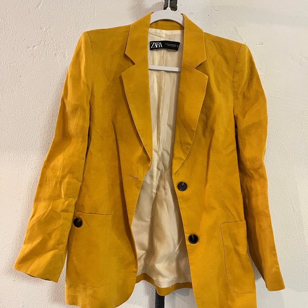 Zara Women's Yellow Blazer